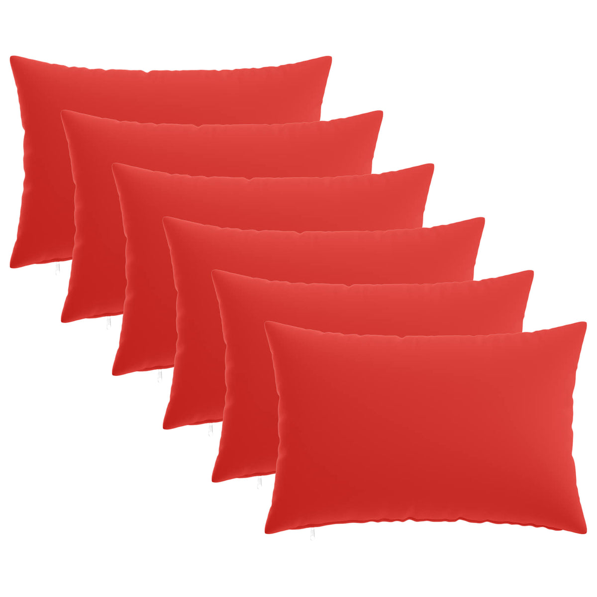 Cushion Cover 6 pcs HEERLEN Red 40 x 60 cm Polyester