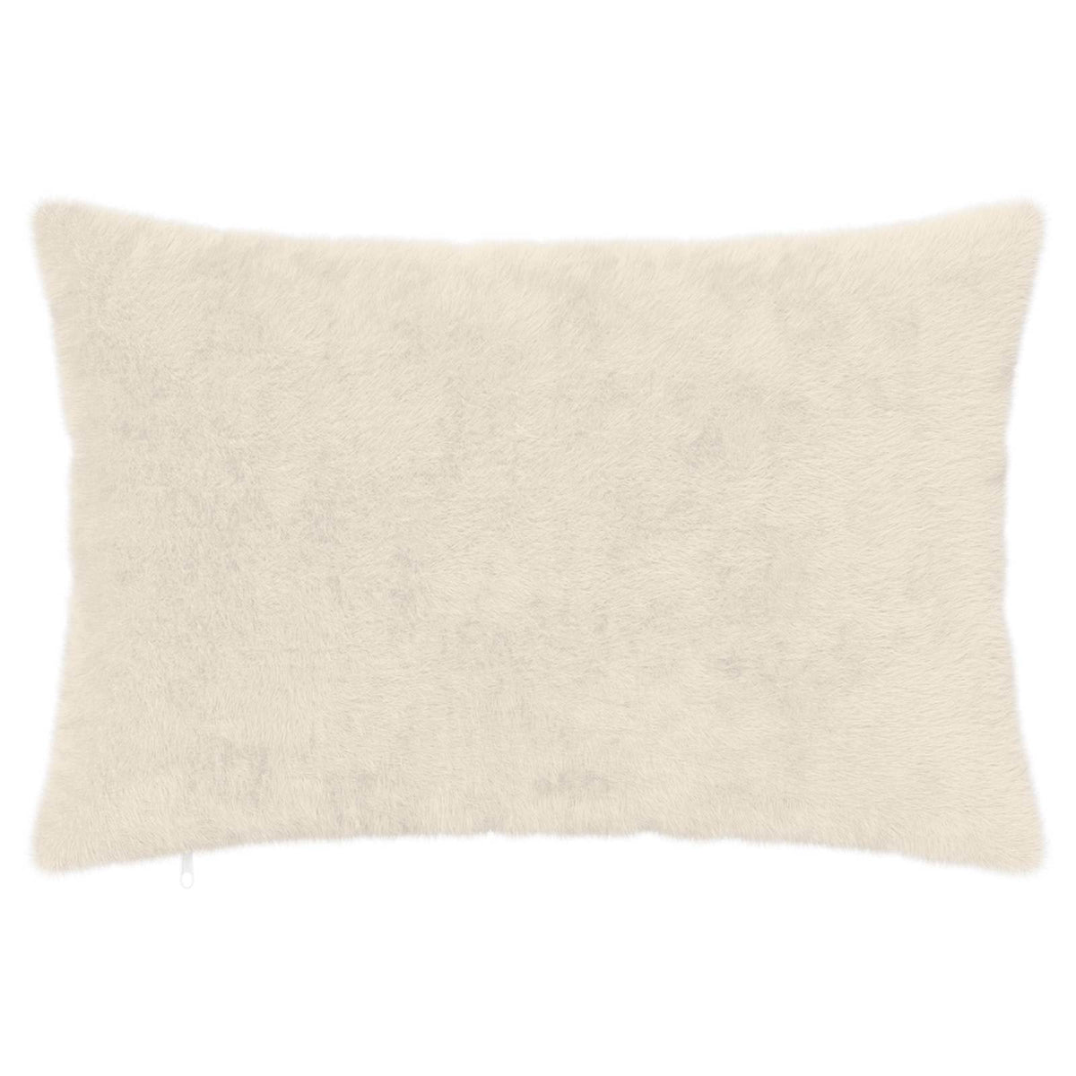 Cushion Cover 2 pcs HEERLEN White 40 x 60 cm Faux Rabbit Fur