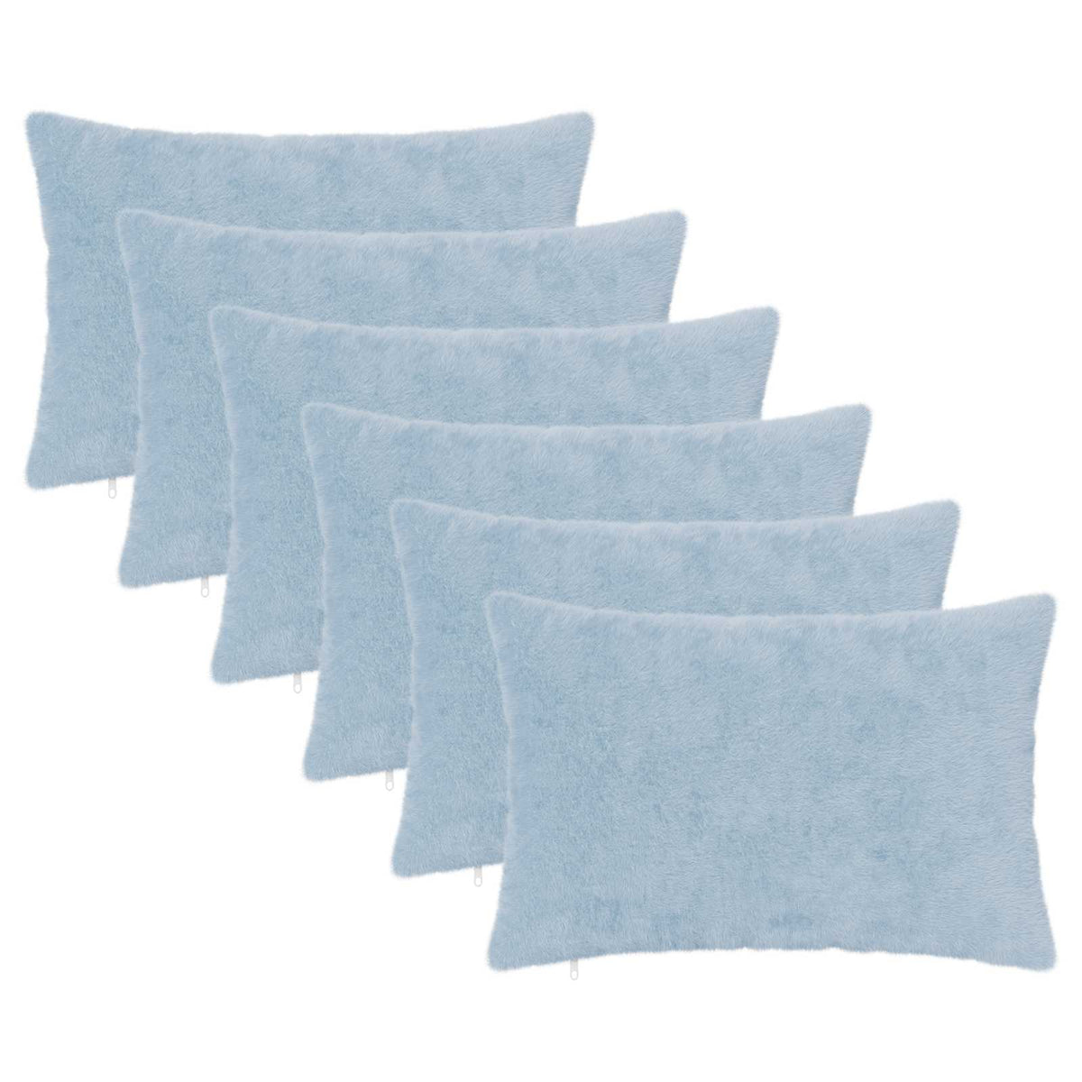 Cushion Cover 6 pcs HEERLEN Light Blue 40 x 60 cm
