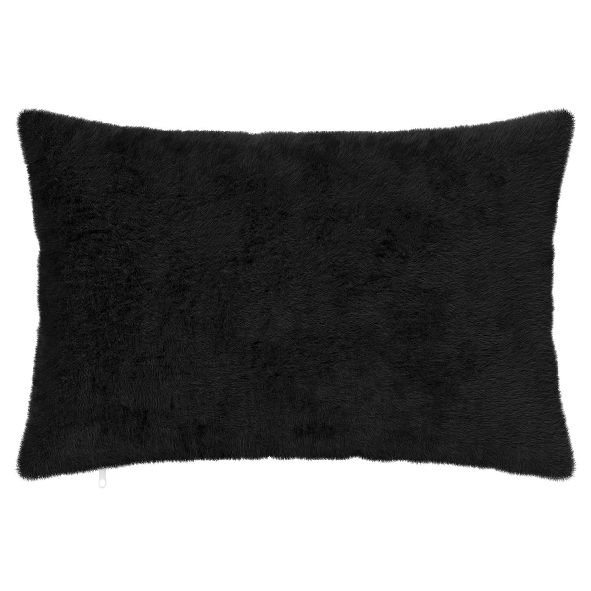 Cushion Cover 6 pcs HEERLEN Black 40 x 60 cm Faux Rabbit Fur