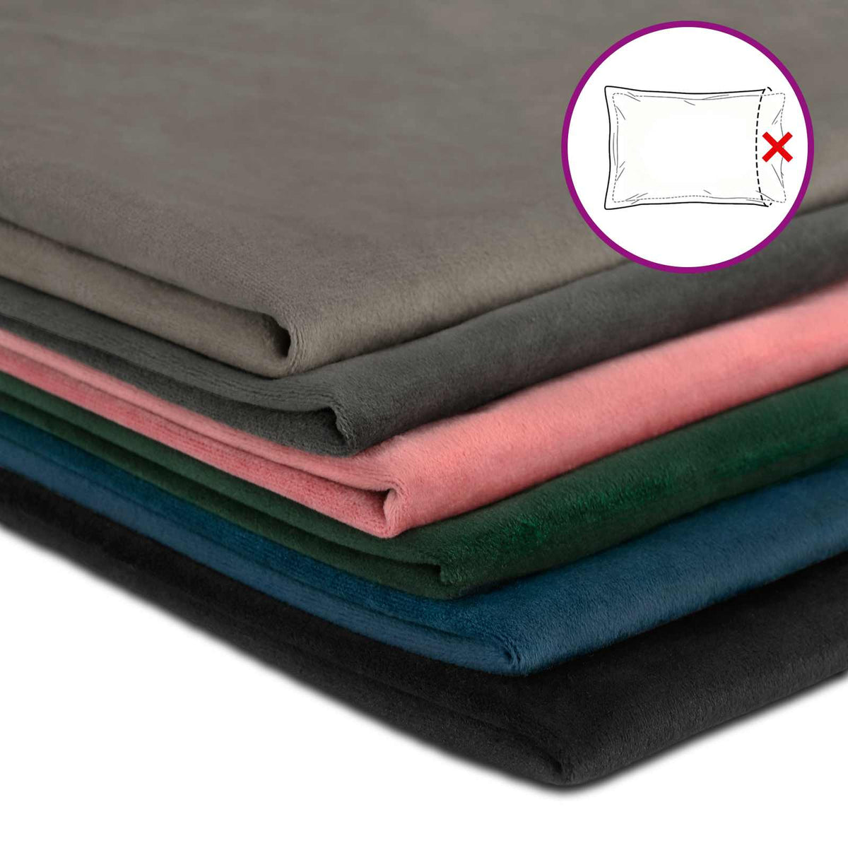 Cushion Cover 2 pcs HEERLEN Dark Green 40 x 70 cm Velvet