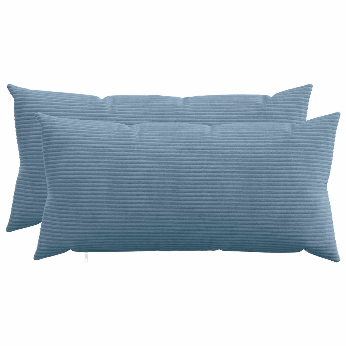 Cushion Cover 2 pcs HEERLEN Blue 40 x 70 cm Corduroy