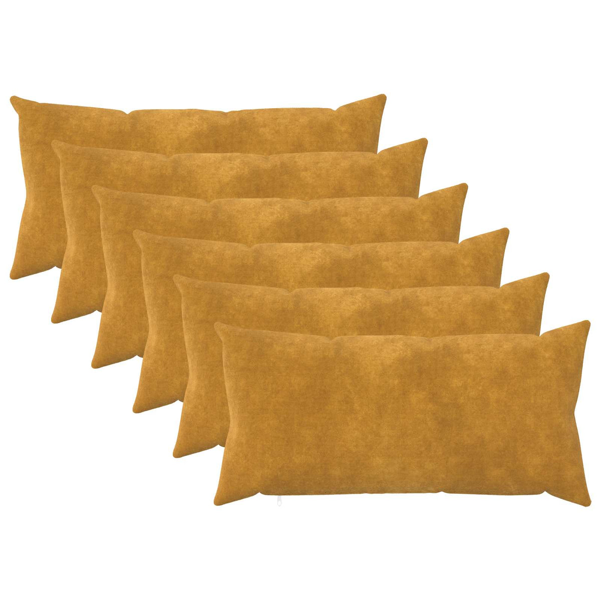 Cushion Cover 6 pcs HEERLEN Yellow 40 x 70 cm Microfiber Fleece