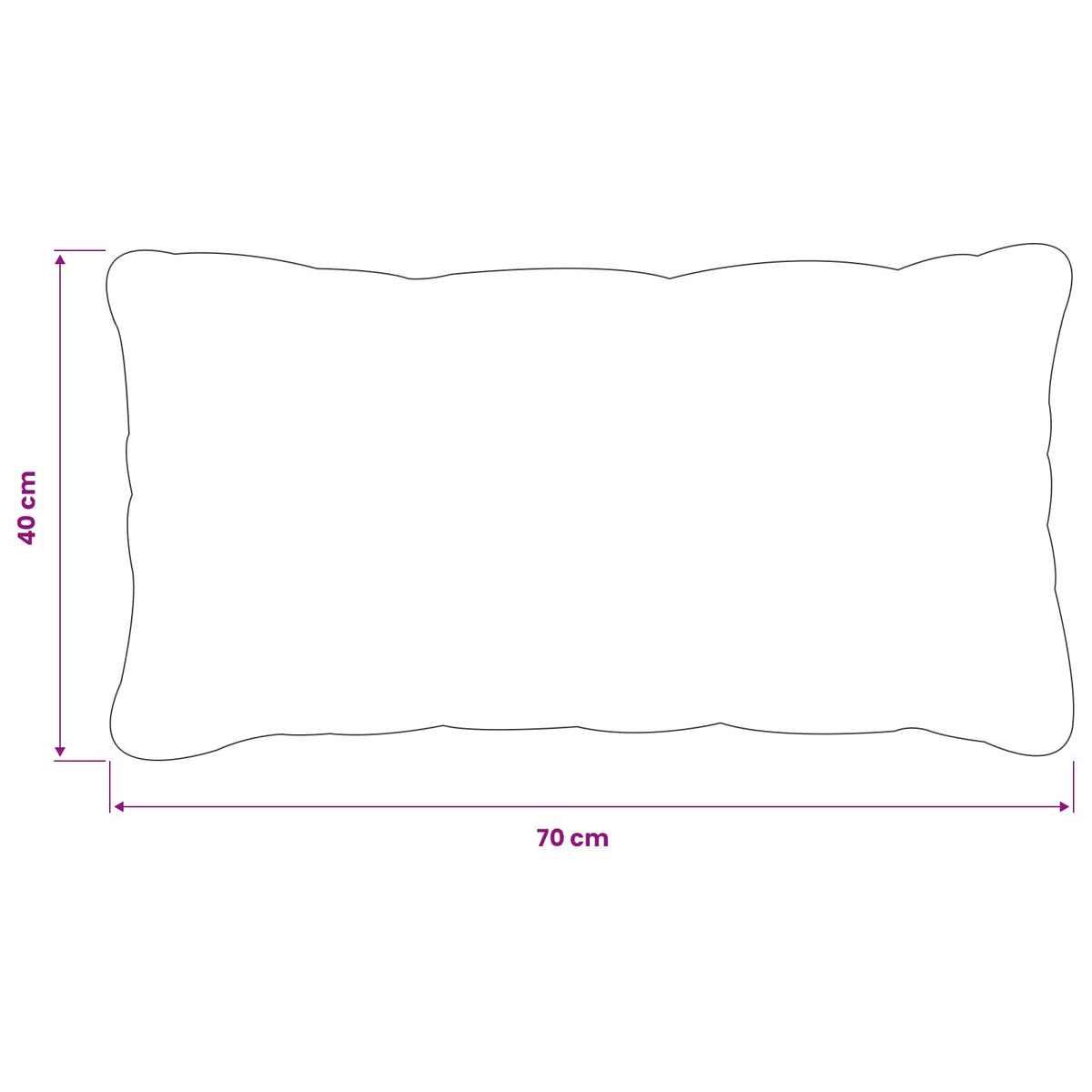 Cushion Cover 6 pcs HEERLEN Grey 40 x 70 cm Polyester