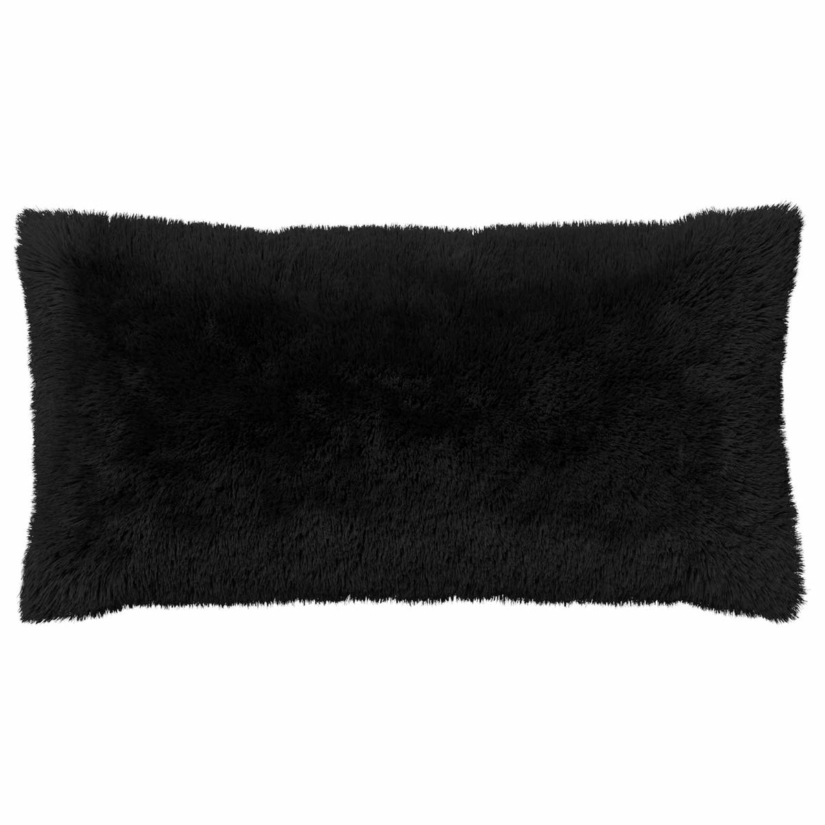 Cushion Cover 6 pcs HEERLEN Black 40 x 70 cm PV Fleece