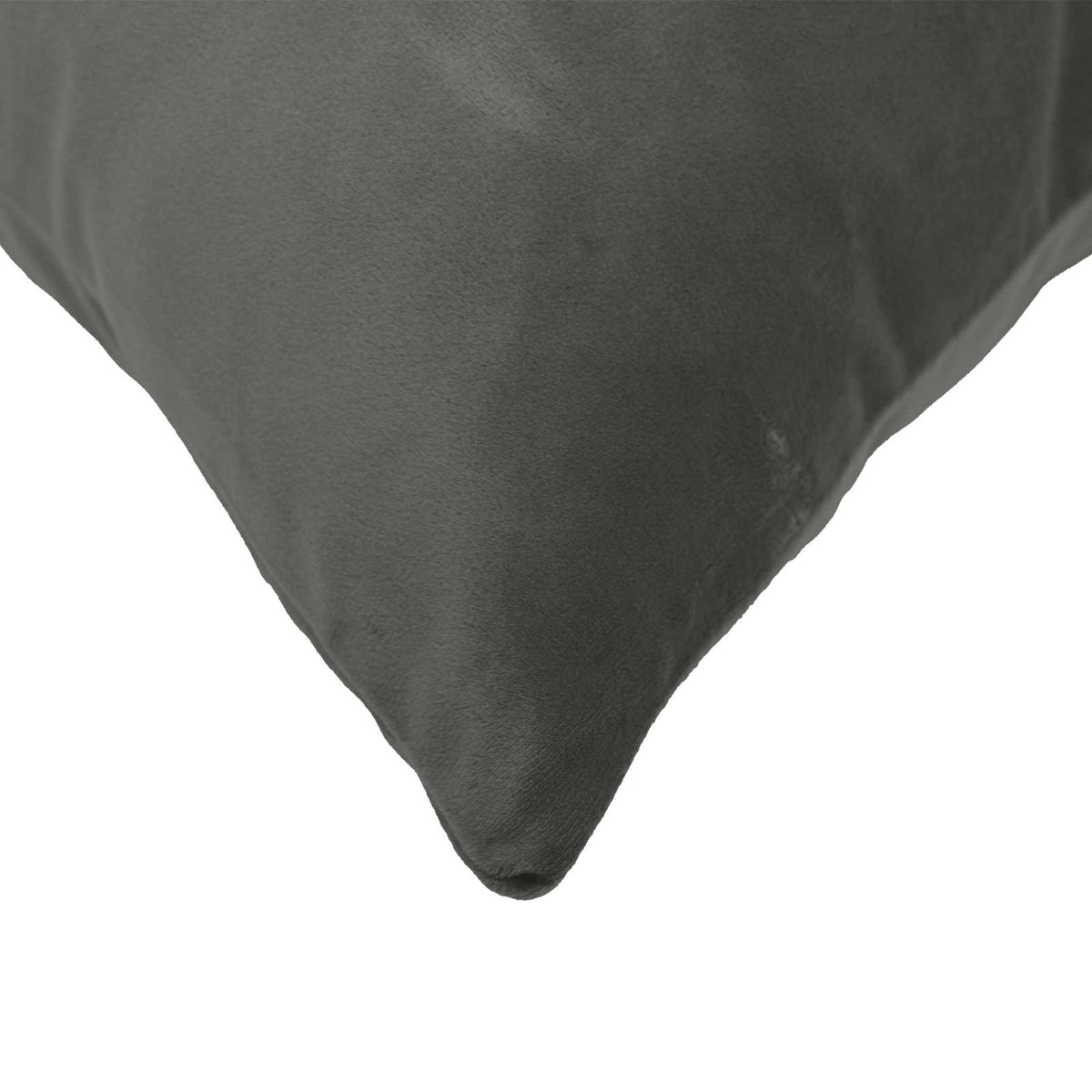Cushion Cover 12 pcs HEERLEN Dark Grey 40 x 80 cm Velvet