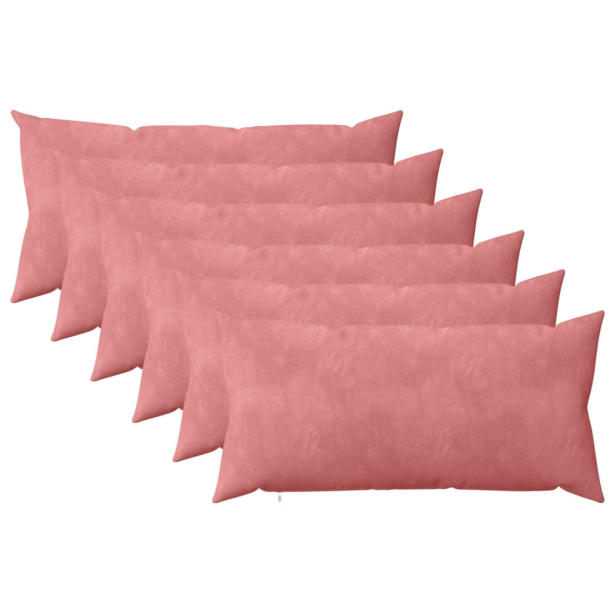 Cushion Cover 6 pcs HEERLEN Pink 40 x 80 cm Velvet