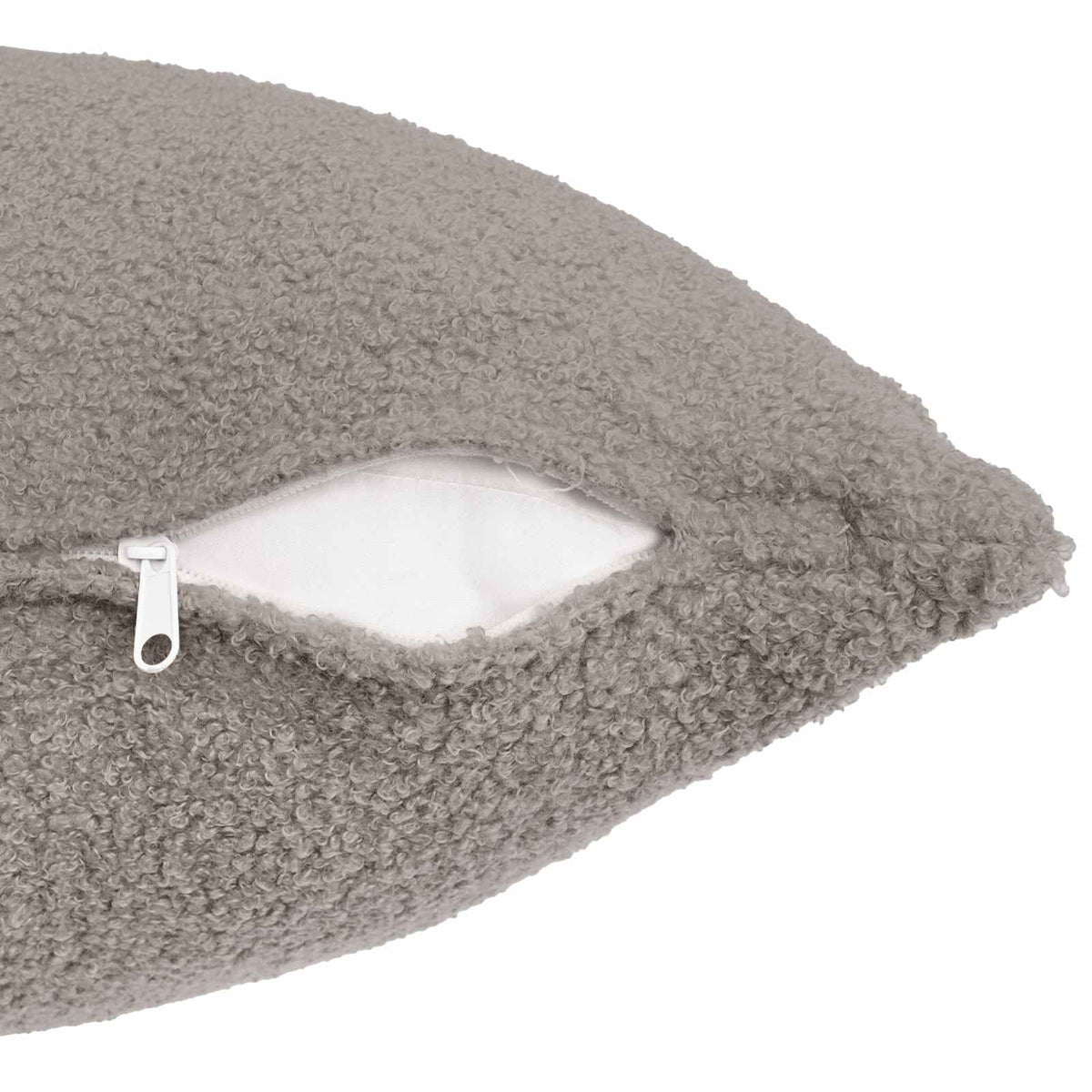 Cushion Cover 6 pcs HEERLEN Light Grey 40 x 80 cm Bouclé