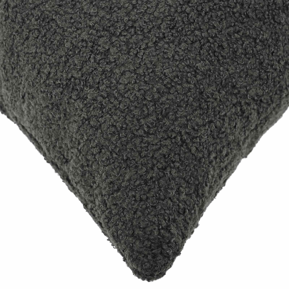 Cushion Cover 12 pcs HEERLEN Dark Grey 40 x 80 cm Bouclé