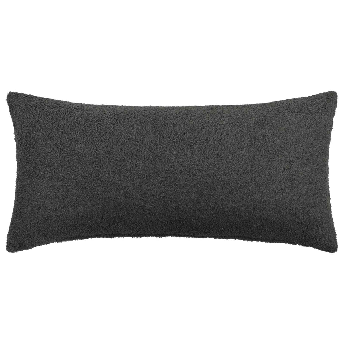 Cushion Cover 12 pcs HEERLEN Dark Grey 40 x 80 cm Bouclé
