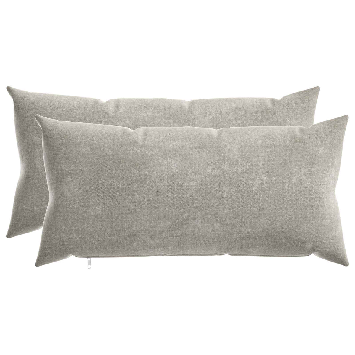 Cushion Cover 2 pcs HEERLEN Light Grey 40 x 80 cm
