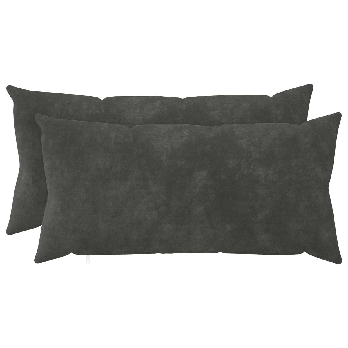 Cushion Cover 2 pcs HEERLEN Anthracite 40 x 80 cm