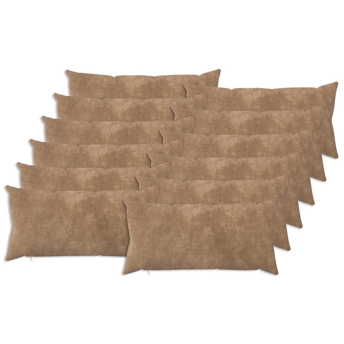 Cushion Cover 12 pcs HEERLEN Taupe 40 x 80 cm Microfiber Fleece