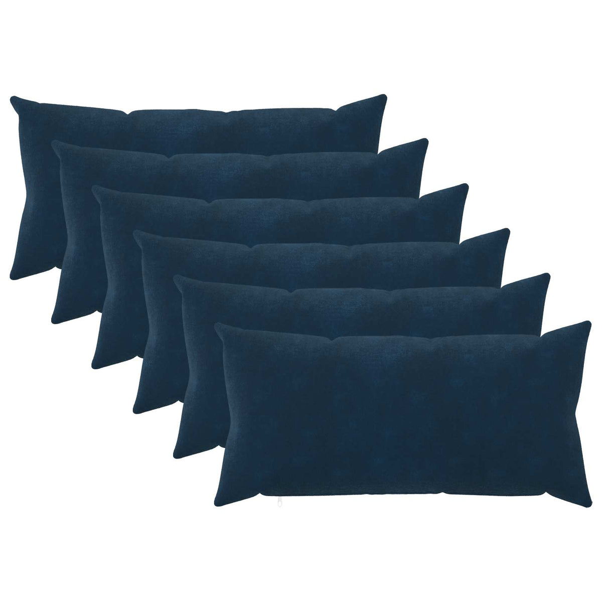 Cushion Cover 6 pcs HEERLEN Blue 40 x 80 cm Microfiber Fleece