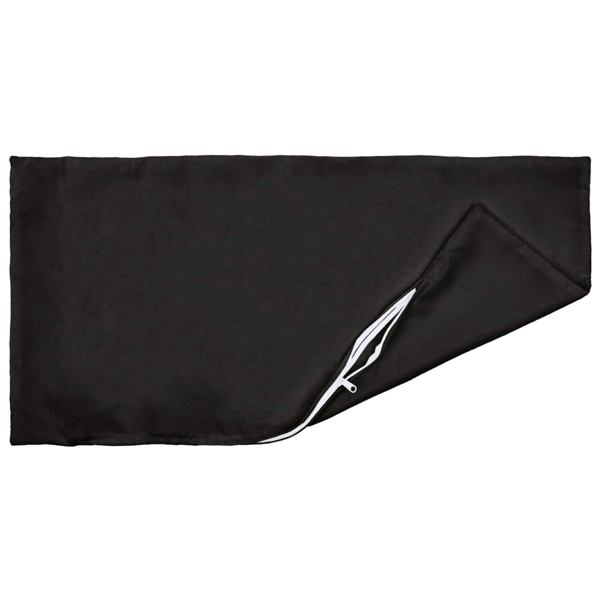 Cushion Cover 2 pcs HEERLEN Black 40 x 80 cm Polyester
