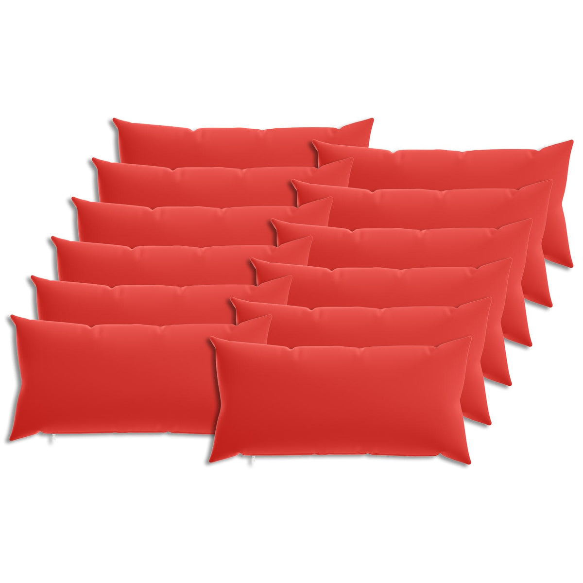 Cushion Cover 12 pcs HEERLEN Red 40 x 80 cm Polyester