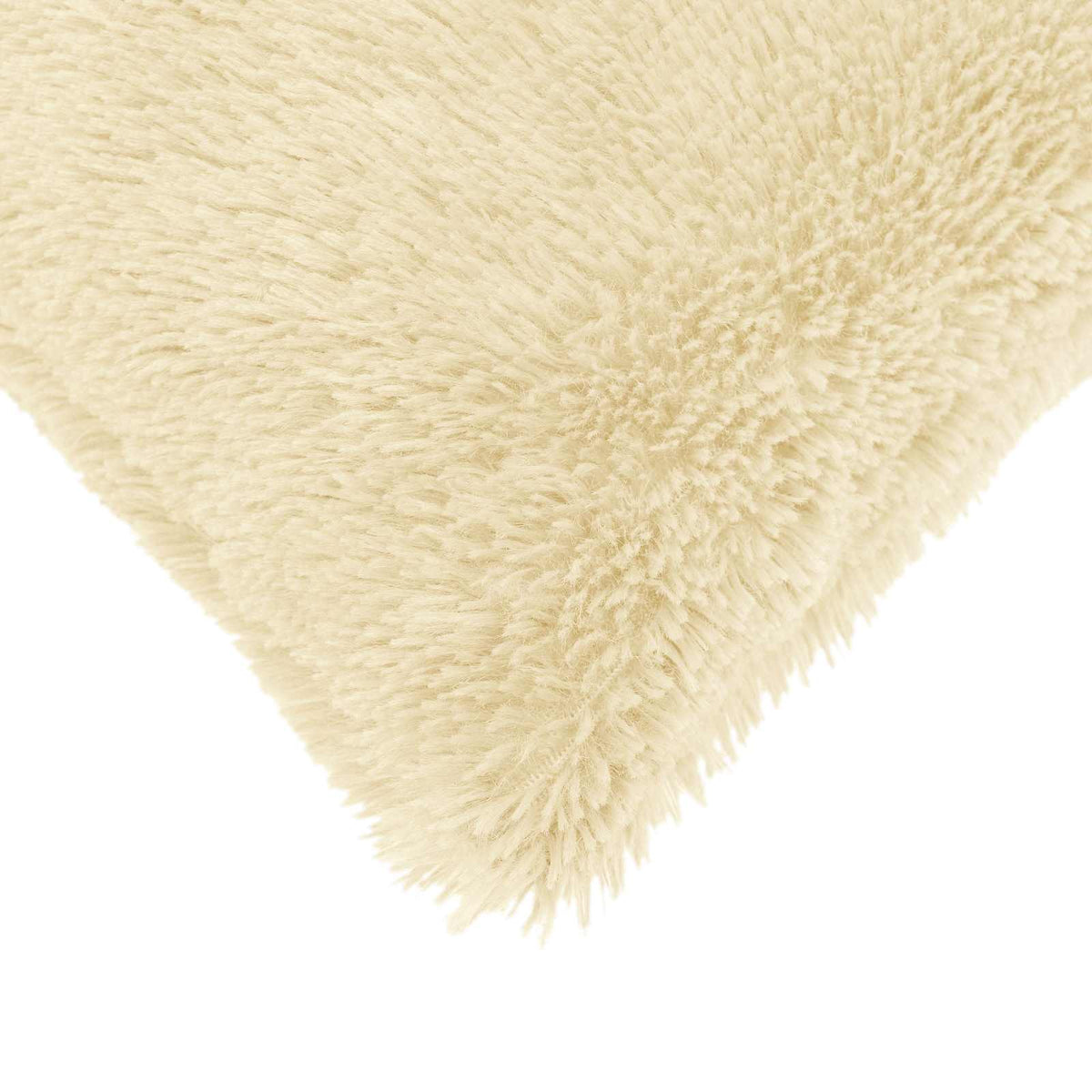 Cushion Cover 2 pcs HEERLEN Cream 40 x 80 cm PV Fleece