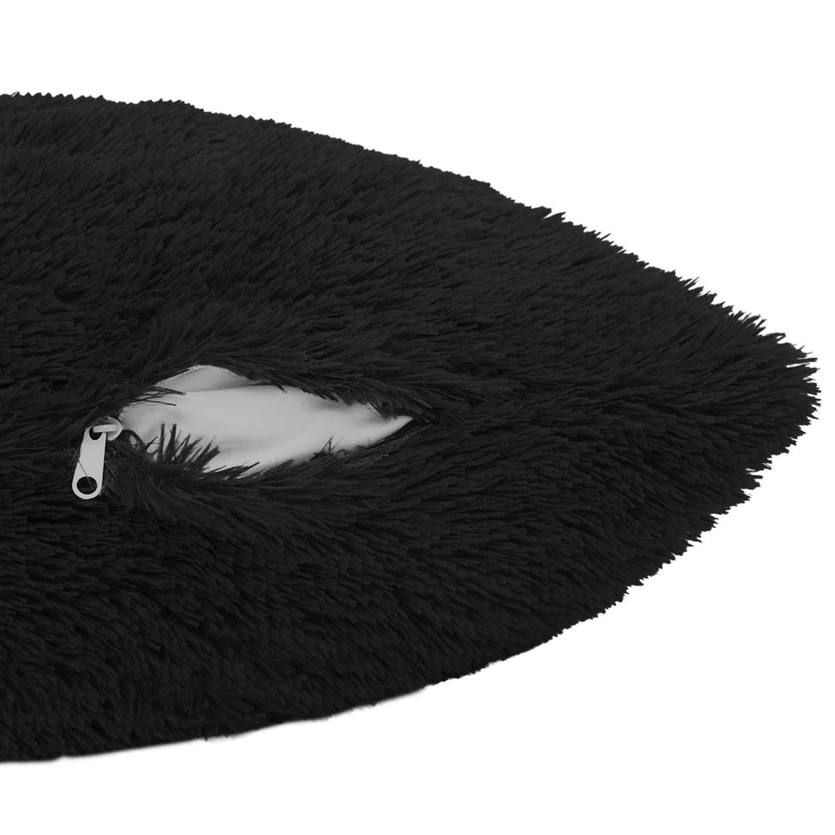 Cushion Cover 12 pcs HEERLEN Black 40 x 80 cm PV Fleece