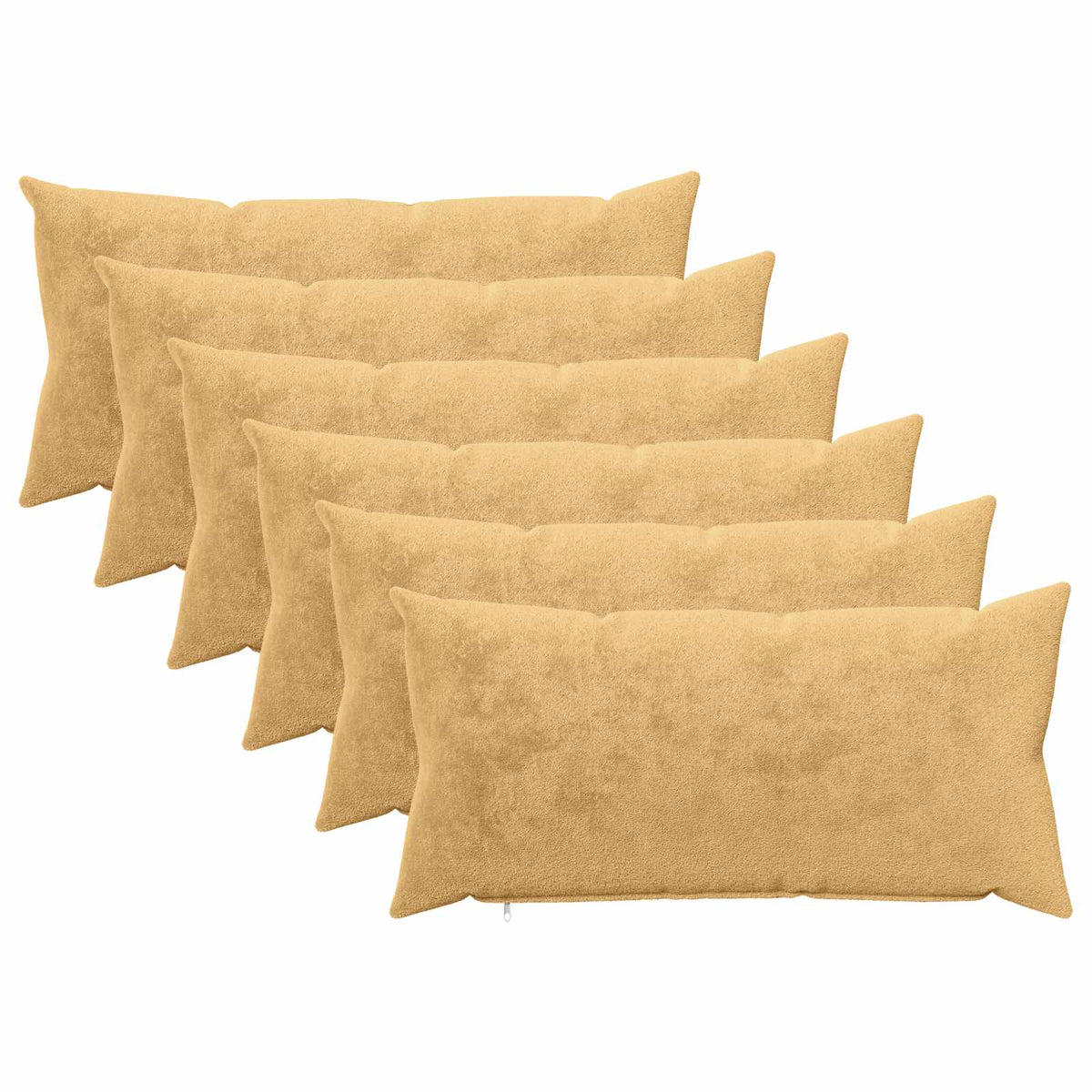 Cushion Cover 6 pcs HEERLEN Taupe 40 x 80 cm Flannel