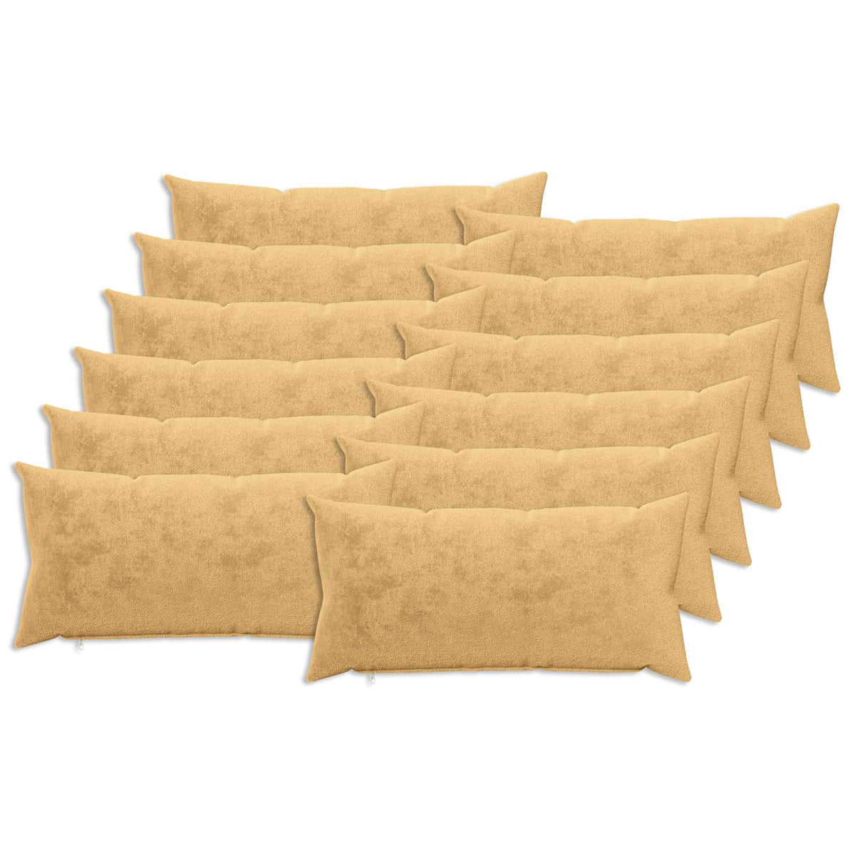 Cushion Cover 12 pcs HEERLEN Taupe 40 x 80 cm Flannel