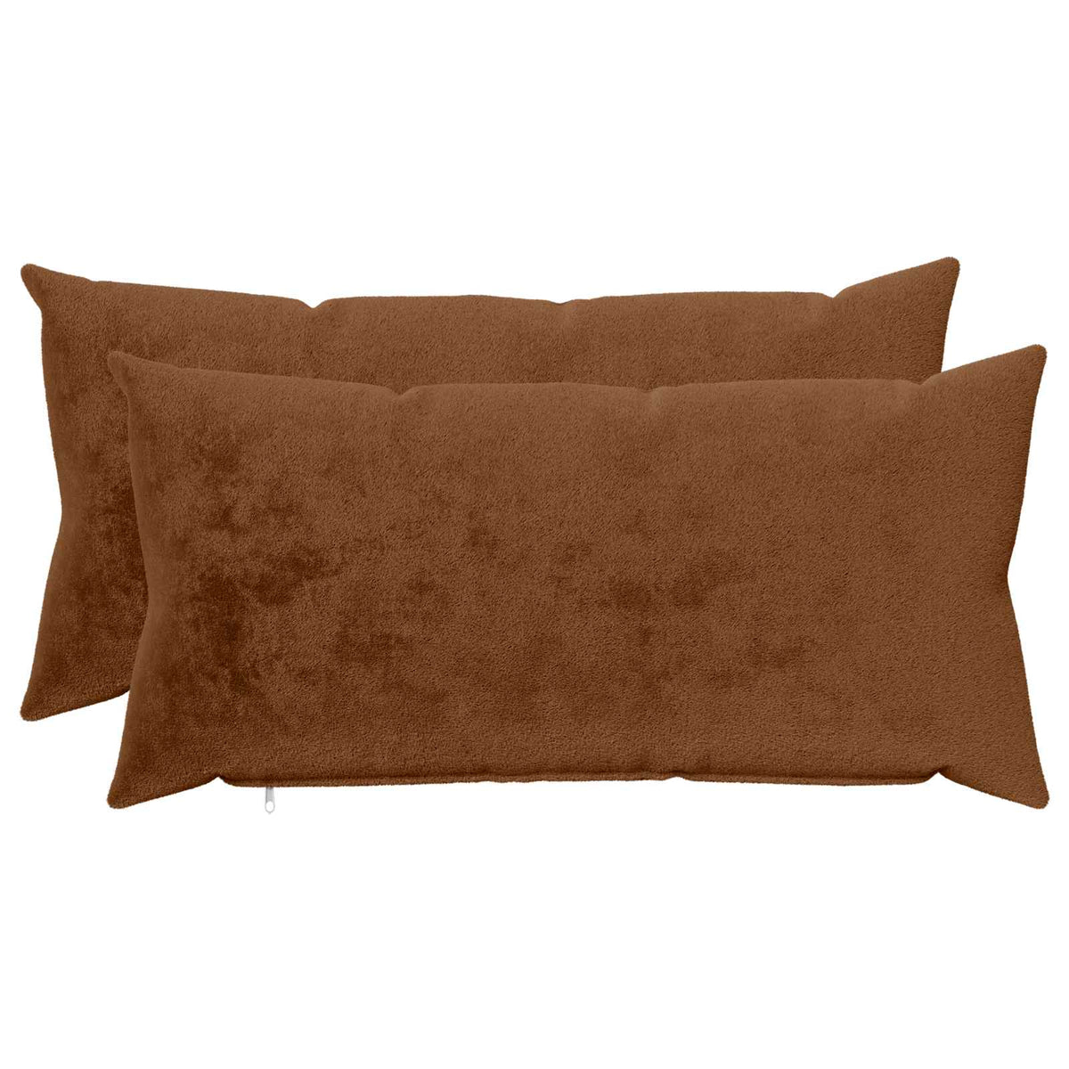 Cushion Cover 2 pcs HEERLEN Light Brown 40 x 80 cm Flannel