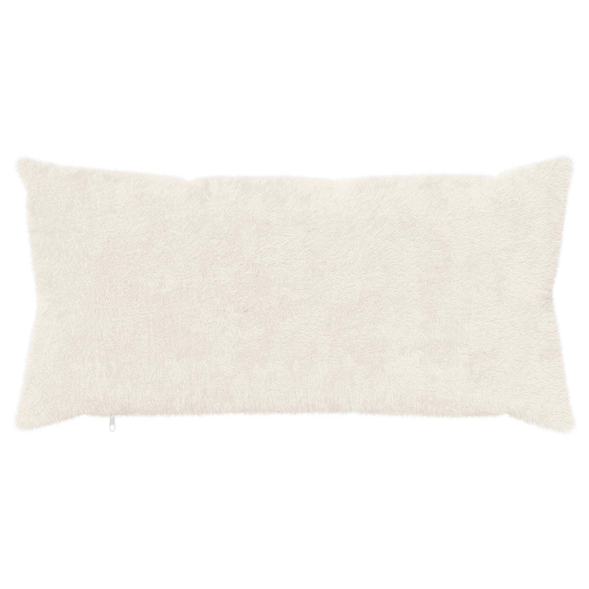 Cushion Cover 12 pcs HEERLEN White 40 x 80 cm Faux Rabbit Fur