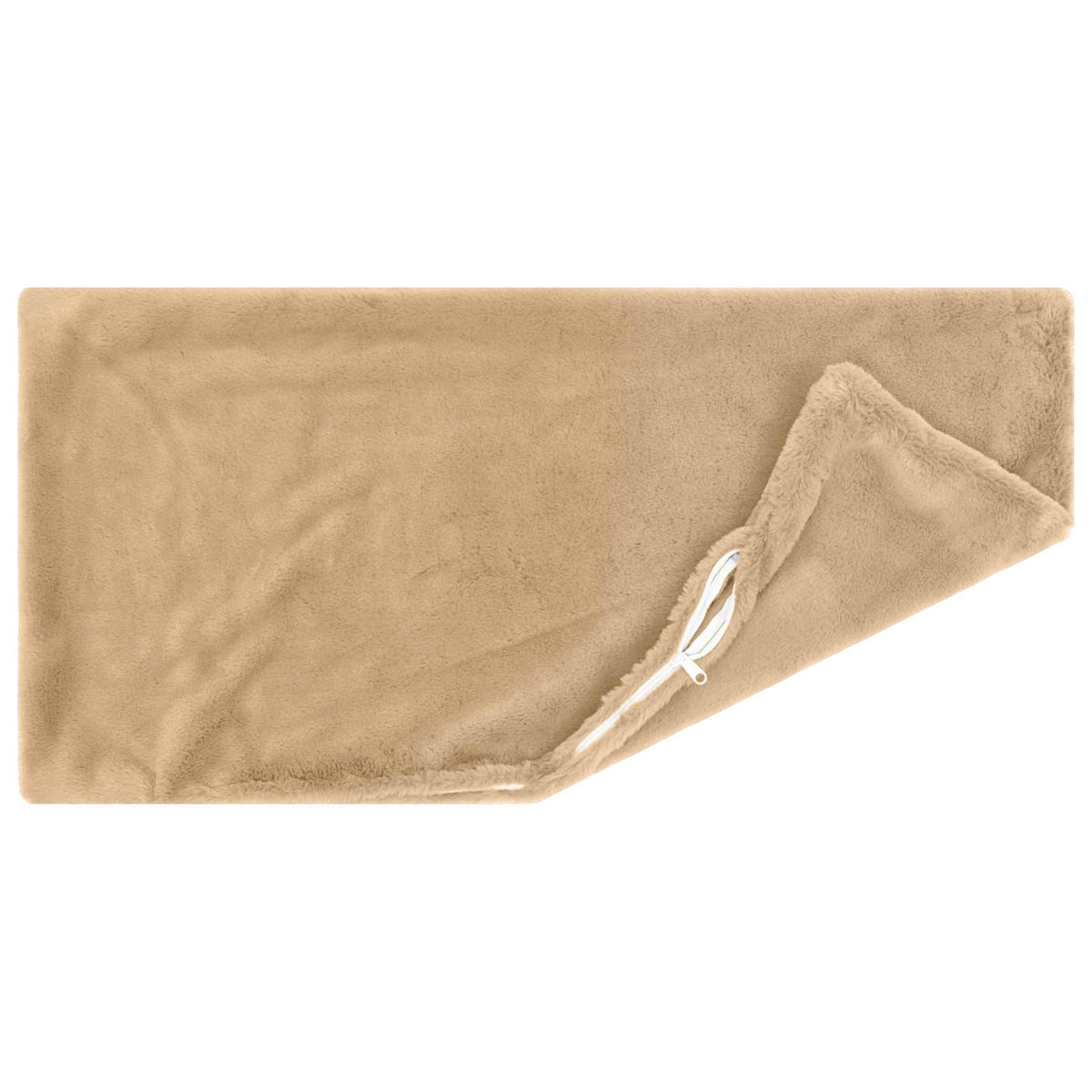 Cushion Cover 12 pcs HEERLEN Cream 40 x 80 cm Faux Rabbit Fur