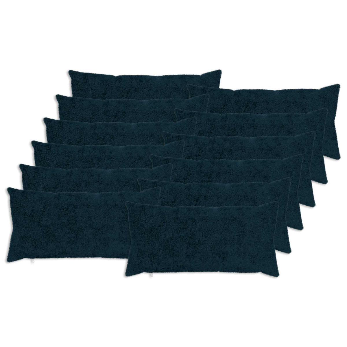 Cushion Cover 12 pcs HEERLEN Navy Blue 40 x 80 cm