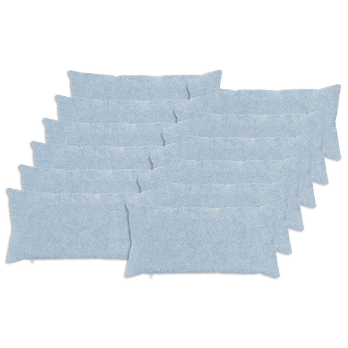 Cushion Cover 12 pcs HEERLEN Light Blue 40 x 80 cm