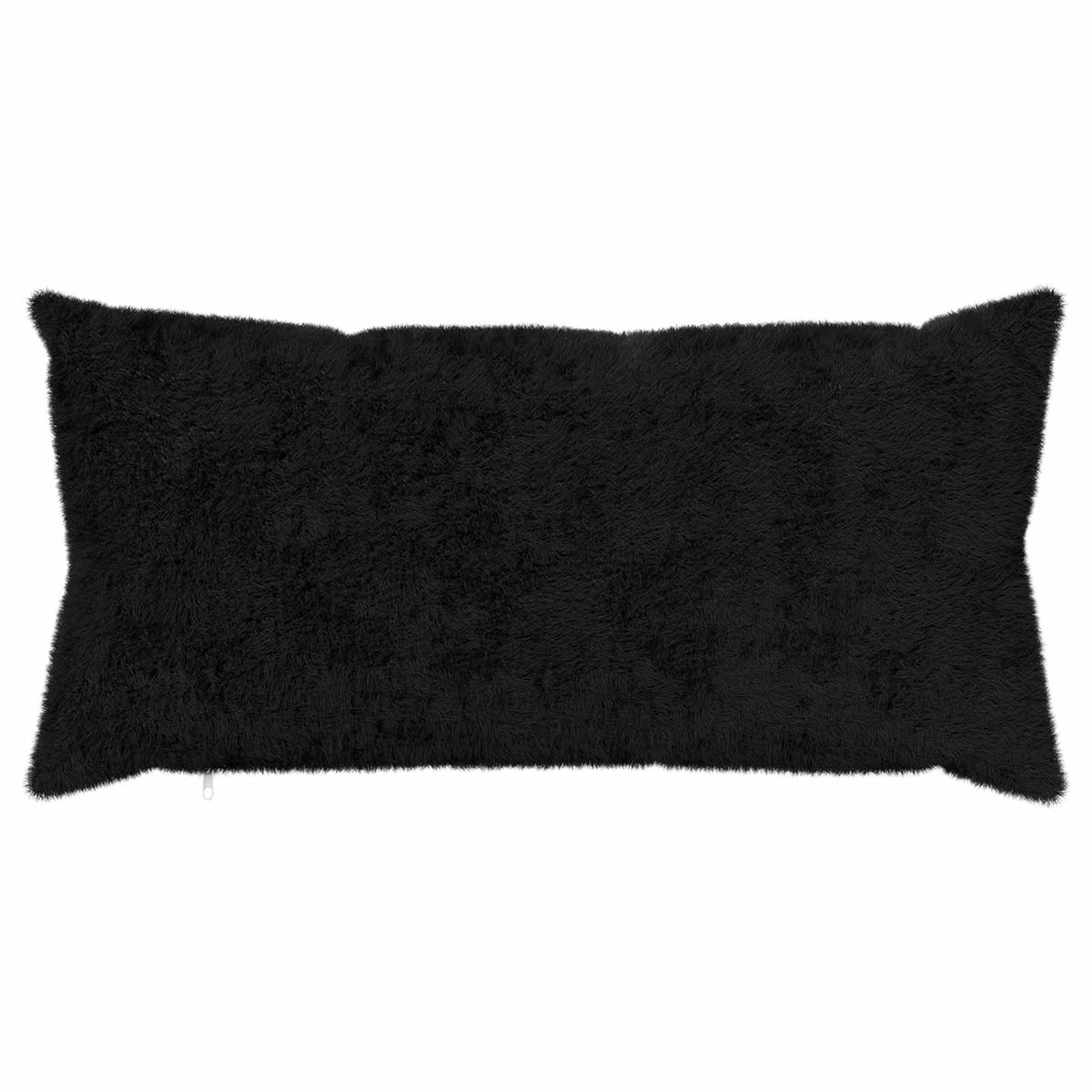 Cushion Cover 6 pcs HEERLEN Black 40 x 80 cm Faux Rabbit Fur