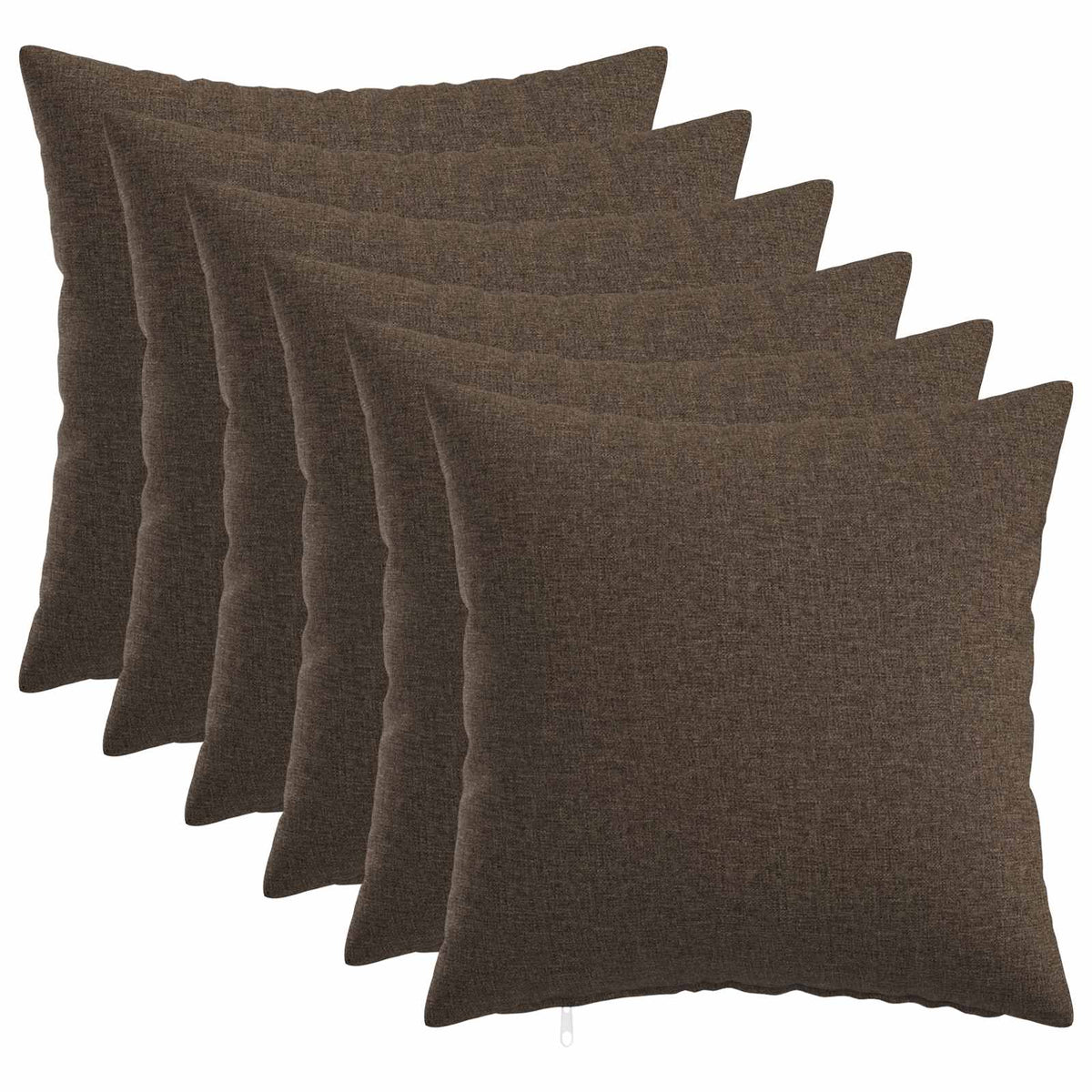 Cushion Cover 6 pcs HEERLEN Taupe 45 x 45 cm Fabric