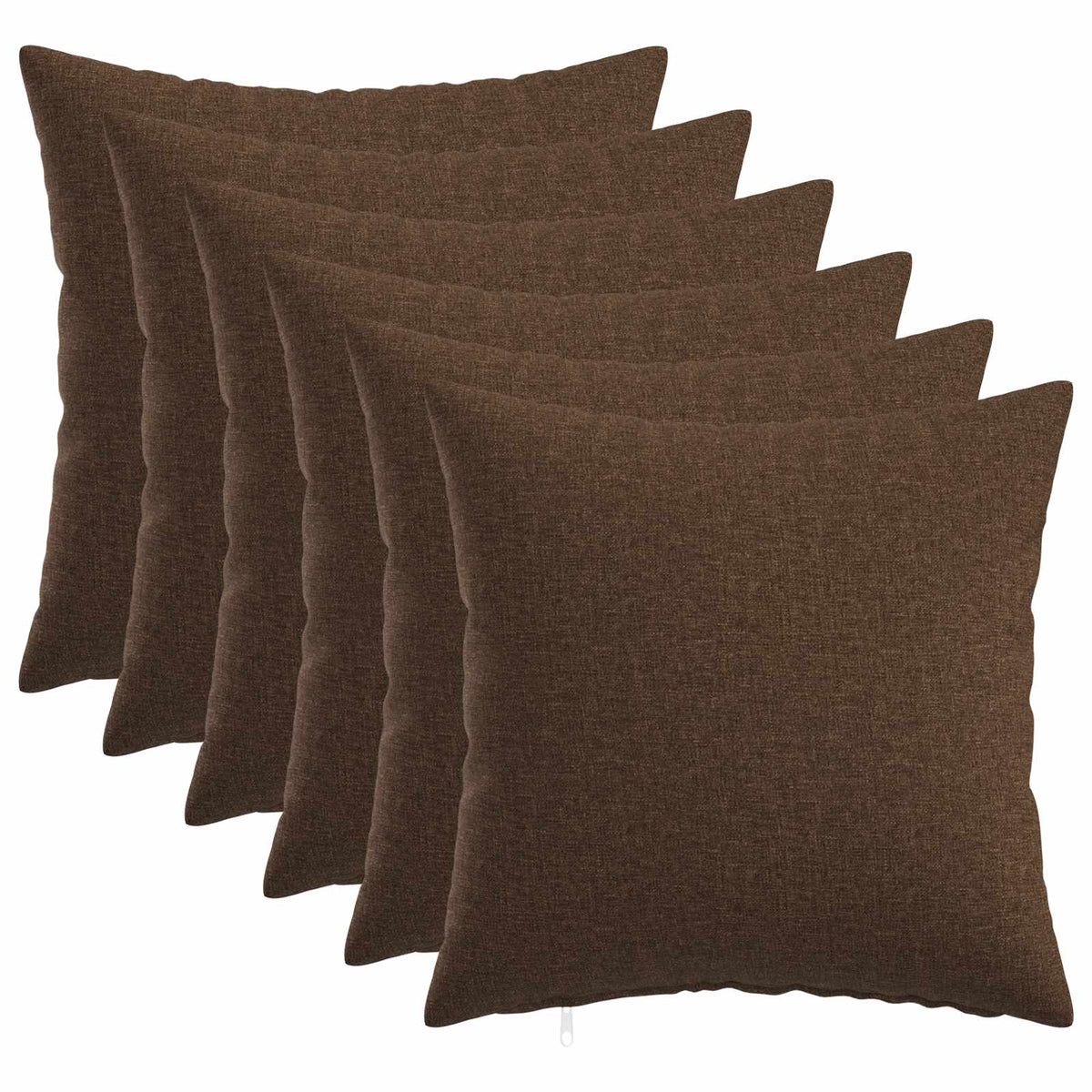 Cushion Cover 6 pcs HEERLEN Brown 45 x 45 cm Fabric