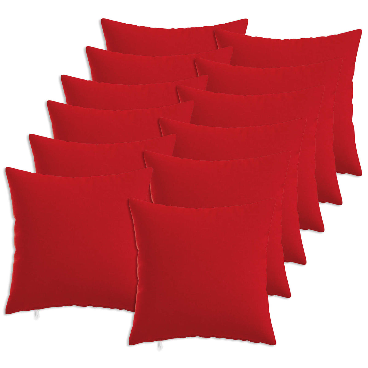 Cushion Cover 12 pcs HEERLEN Red 45 x 45 cm Fabric
