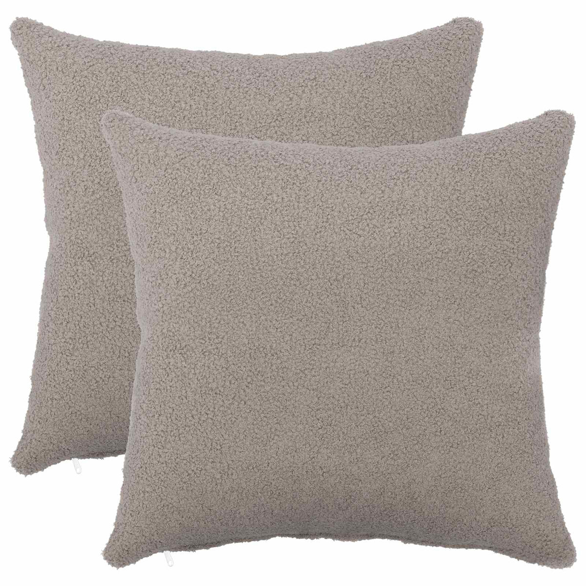 Cushion Cover 2 pcs HEERLEN Light Grey 45 x 45 cm Bouclé