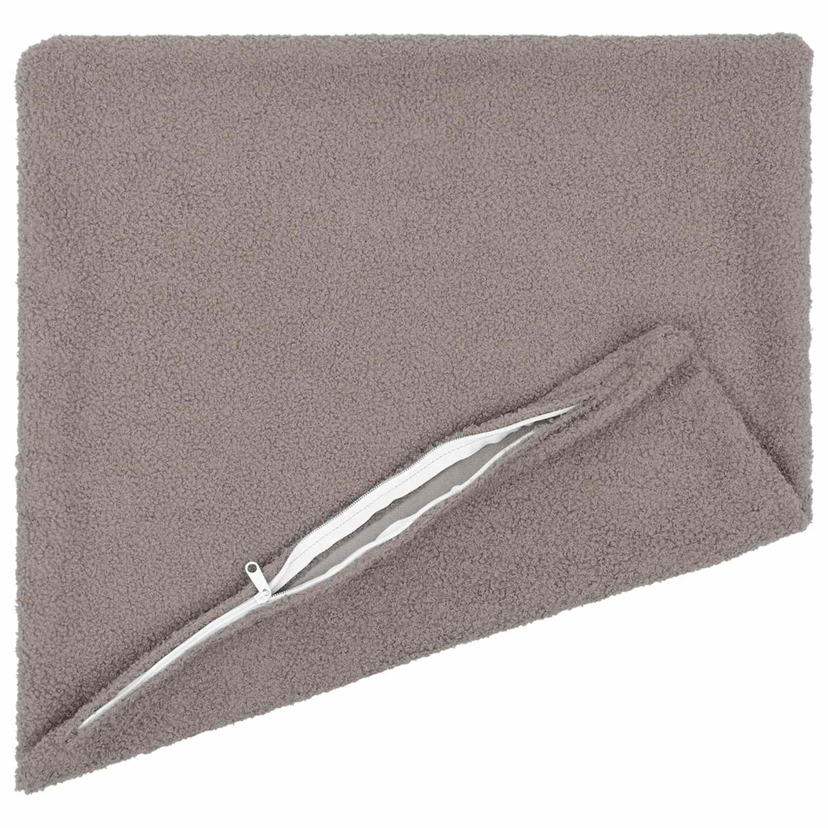 Cushion Cover 12 pcs HEERLEN Light Grey 45 x 45 cm Bouclé