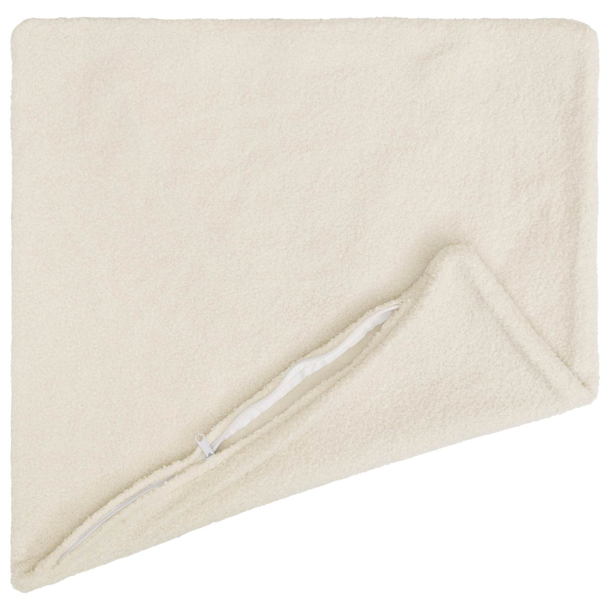 Cushion Cover 12 pcs HEERLEN Cream 45 x 45 cm Bouclé