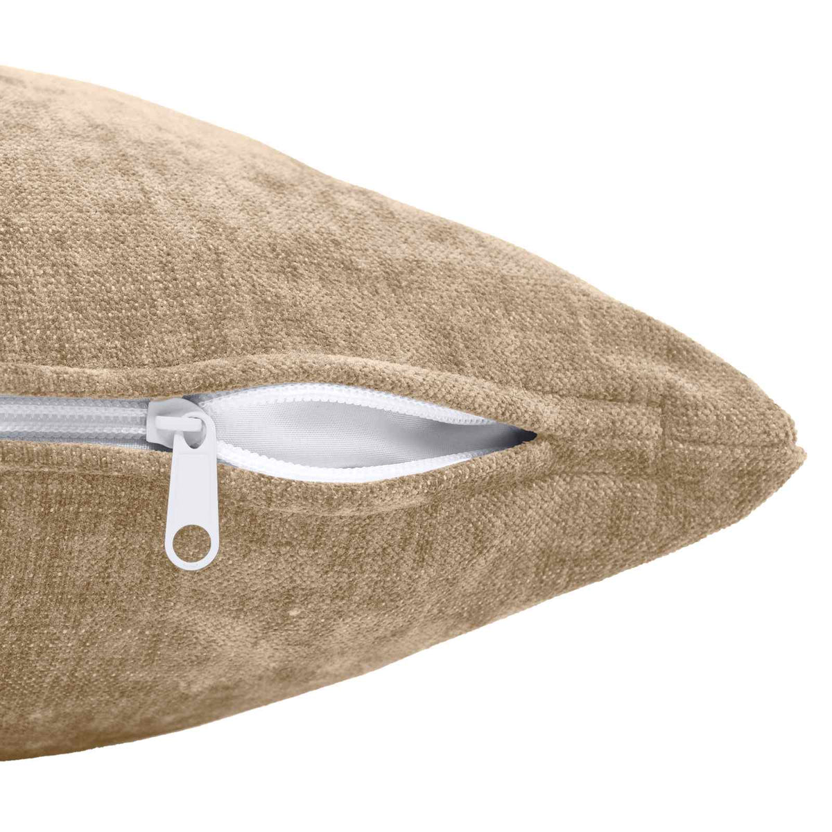 Cushion Cover 2 pcs HEERLEN Taupe 45 x 45 cm Chenille Fabric
