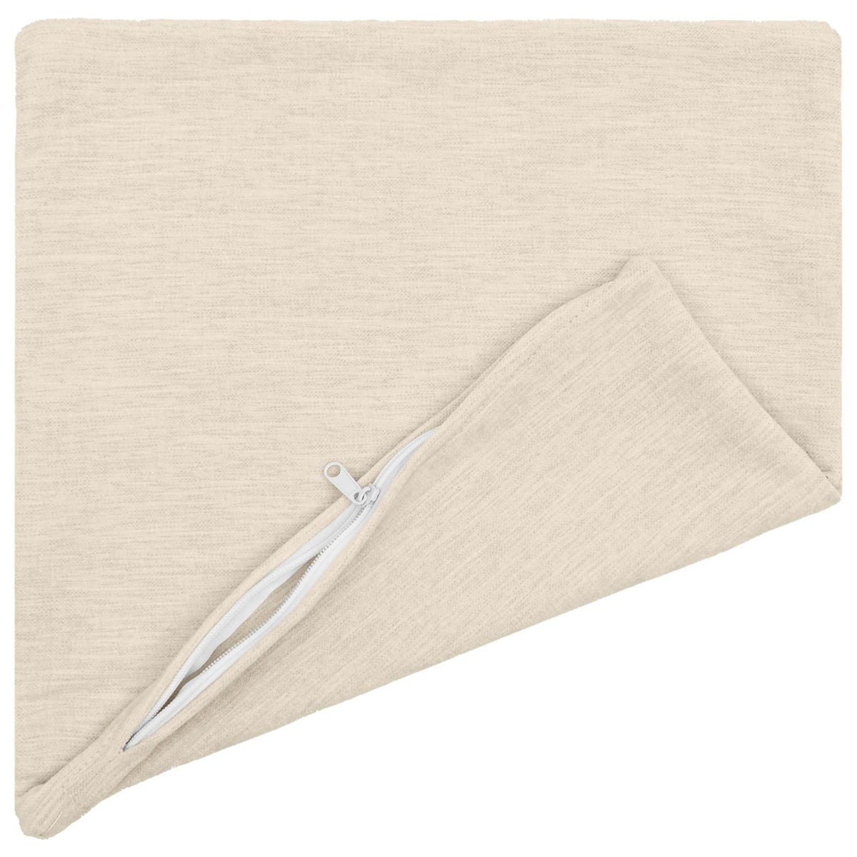 Cushion Cover 6 pcs HEERLEN Cream 45 x 45 cm Chenille Fabric