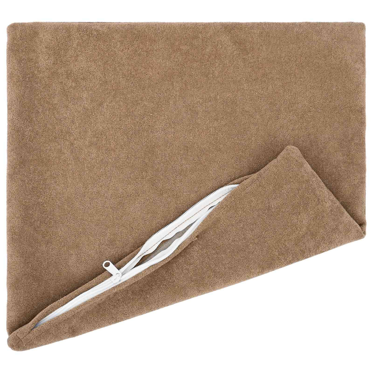 Cushion Cover 2 pcs HEERLEN Taupe 45 x 45 cm Microfiber Fleece