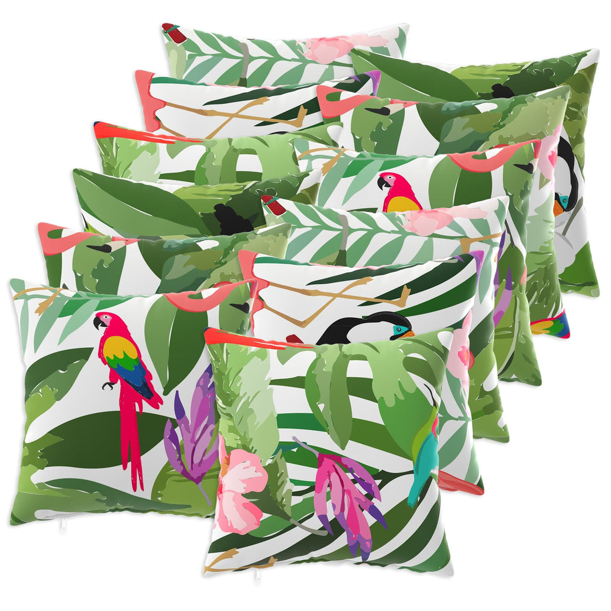 Cushion Cover 12 pcs HEERLEN Multicolour 45 x 45 cm Polyester