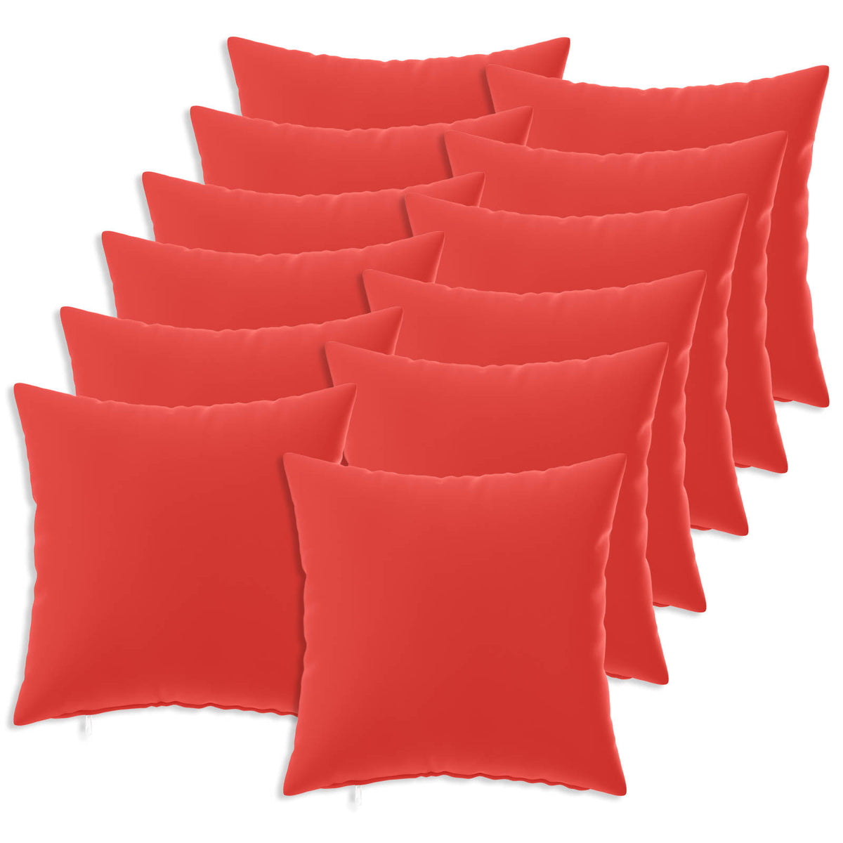 Cushion Cover 12 pcs HEERLEN Red 45 x 45 cm Polyester