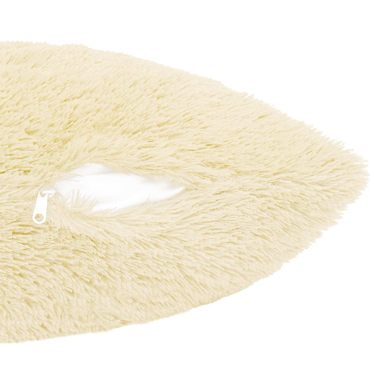 Cushion Cover 12 pcs HEERLEN Cream 45 x 45 cm PV Fleece