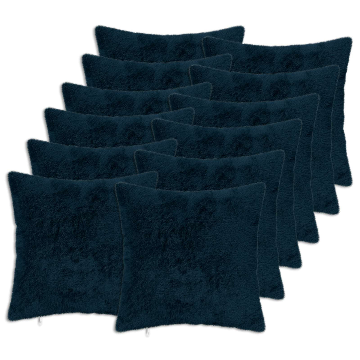 Cushion Cover 12 pcs HEERLEN Navy Blue 45 x 45 cm