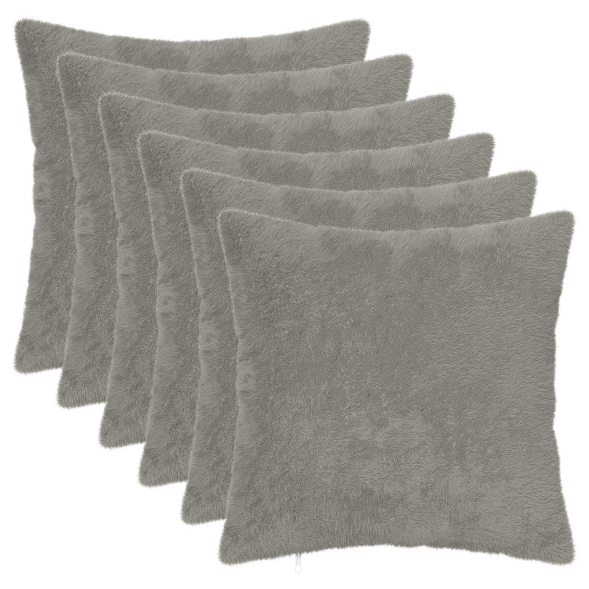 Cushion Cover 6 pcs HEERLEN Light Grey 45 x 45 cm