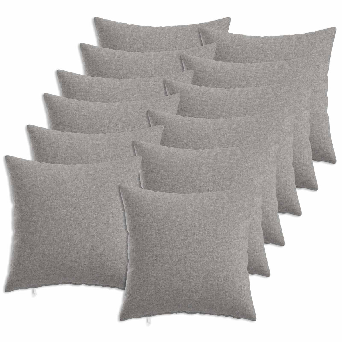 Cushion Cover 12 pcs HEERLEN Cloud Grey 50 x 50 cm Fabric