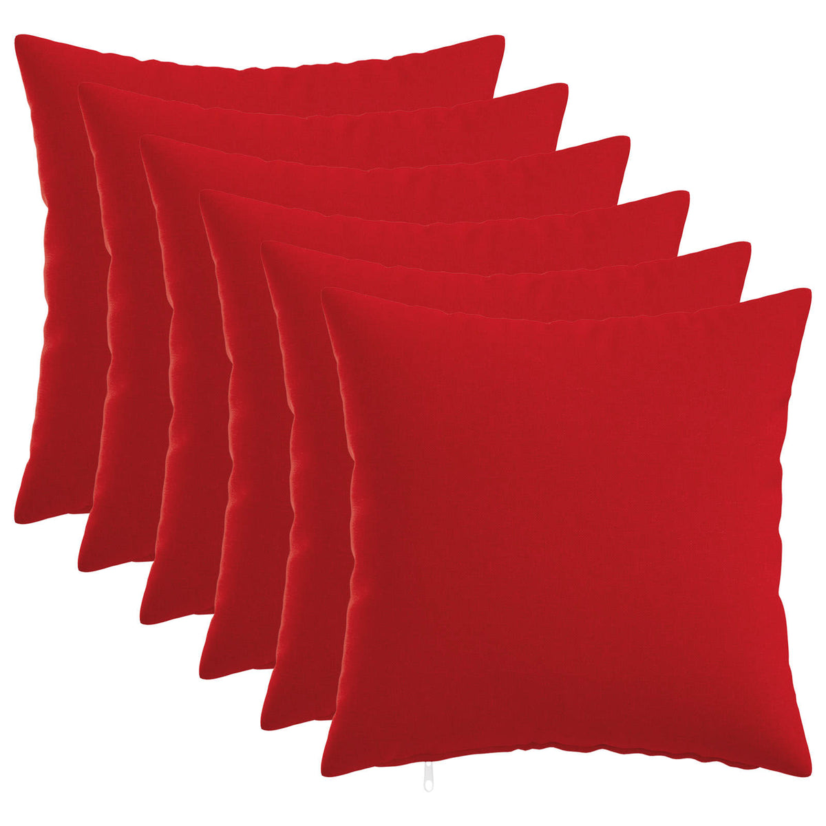 Cushion Cover 6 pcs HEERLEN Red 50 x 50 cm Fabric