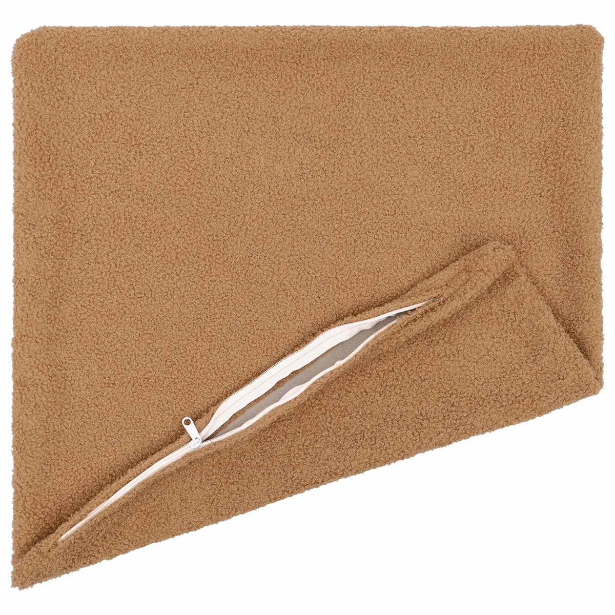 Cushion Cover 12 pcs HEERLEN Beige 50 x 50 cm Bouclé