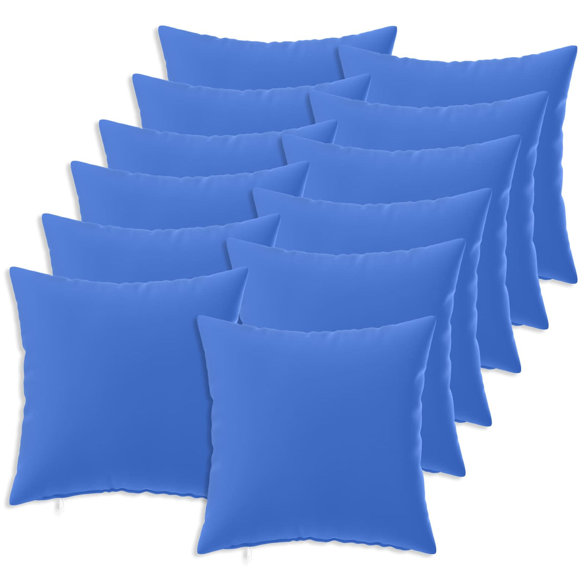 Cushion Cover 12 pcs HEERLEN Royal Blue 50 x 50 cm Polyester