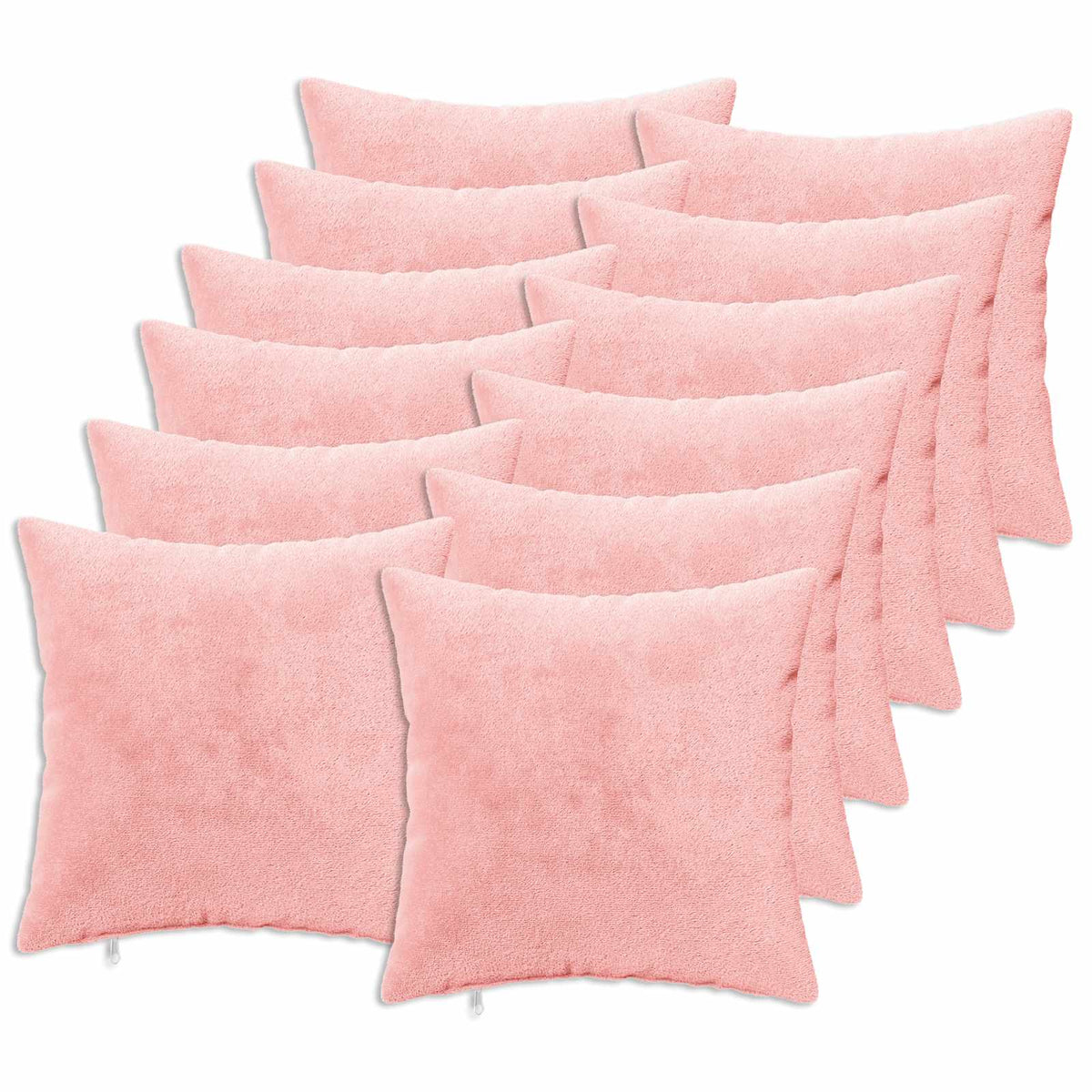 Cushion Cover 12 pcs HEERLEN Pink 50 x 50 cm Flannel