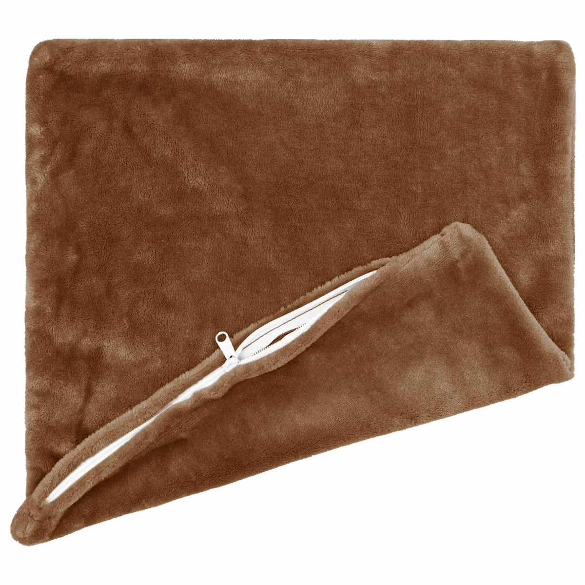 Cushion Cover 12 pcs HEERLEN Light Brown 50 x 50 cm Flannel